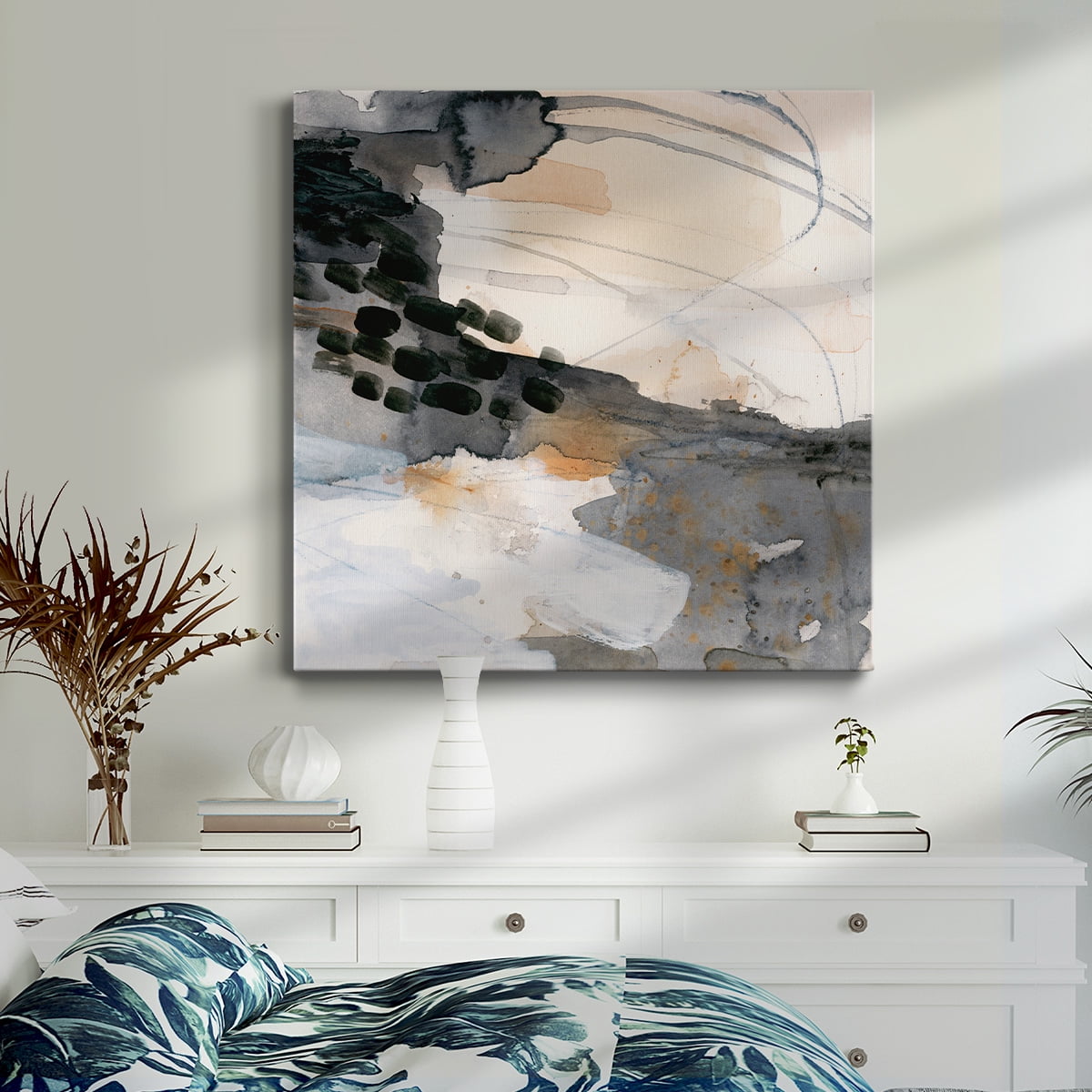 Wexford Home Neutral Flock I-Premium Gallery Wrapped Canvas, 10" x 10" - Ready to Hang