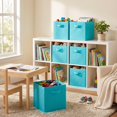 thumbnail image 6 of YOYTOO 2 Pack Foldable Cube Storage Bins, 11" Collapsible Fabric Cube Organizer Baskets Bins, Skyblue, 6 of 10