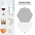 thumbnail image 6 of Honeii Airplane print Leather Coaster Set of 4, ideal for safeguarding your furniture from drinks spills and effortless cleanup-Hexagon, 6 of 6