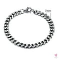 thumbnail image 2 of 3 - 11 mm Chunky Miami Club Chain Bracelet for Men, Stainless Steel Cuban Link Chain Wristband, Classic Punk Heavy Metal Jewelry, 2 of 26