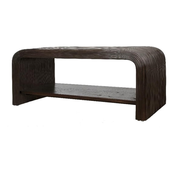 NPD Furniture Kyran Rattan Coffee Table in Espresso Brown