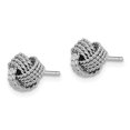 thumbnail image 2 of Primal Silver Sterling Silver Rhodium-plated Twisted Stud Earrings, 2 of 5