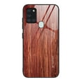 thumbnail image 1 of Galaxy A21s Case Cover (Not for A21), Allytech Wooden Texture Silicone Frame Tempered Glass Anti-scratch Wireless Charing Support Back Cover for Samsung Galaxy A21s, 1 of 5