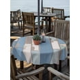 thumbnail image 2 of Outdoor Tablecloth with Umbrella Hole Zipper Blue Wood Grain Round Tablecloth 60" Waterproof Outside Table Cloth Farmhouse Mottled Striped Plank Patio Table Cover Tablecloths for Picnic Party, 2 of 8