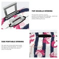 thumbnail image 5 of Disketp Dark Blue Stripes And Pink Flamingos Elastic Travel Luggage Cover Travel Suitcase Protective Cover For Trunk Case Apply To 18''-32'' Suitcase Cover (Luggage not included)-Medium, 5 of 9