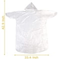 thumbnail image 6 of LINLIN Disposable Rain Ponchos, Disposable Emergency Rain Ponchos Transparent Raincoat with Hood Sleeves and Drawstring for Camping, Hiking, Traveling, 6 of 8