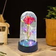 thumbnail image 7 of Wuztai Colorful Rose Flower Glass Dome, Valentine's Gift with Colorful LED Lights, Preserved Flower, 7 of 7