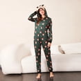 thumbnail image 3 of 2023 New Christmas Family Outfits Adults Kids Infants Baby Matching Clothes Cute Ear Hooded Jumpsuits Zipper Overalls Xmas Look, 3 of 3