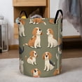 thumbnail image 5 of Cartoon Beagle Dogs on Green Background Print Extra Large Foldable Laundry Basket  Stylish  Easy to Use for Bedroom Bathroom  Laundry Room  Oxford Fabric Storage Bin, 5 of 9