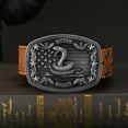 thumbnail image 4 of Western Belt Buckle for Men Women, Vintage Cowboy Cowgirl Texas Rodeo Longhorn Bull, Poker and Horse, 4 of 5