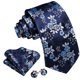 thumbnail image 2 of Set de corbatas Barry.Wang de seda floral azul claro para hombre, 2 of 5