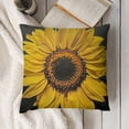 thumbnail image 3 of flower Throw Pillow Covers Yellow Black Decor Pillowcases PolyesterSquare Hidden Zipper Home Cushion Decorative Pillowcase, 3 of 5