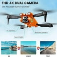 thumbnail image 2 of Eurhowing I3 PRO RC Drone, 4K HD Dual Camera Drone, FPV WIFI Foldable Obstacle Avoidance Quadcopter with 2 Batteries & Brushless Motor, 2 of 11