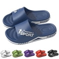 thumbnail image 2 of Men's Slippers Comfortable Quick Wide Mens Slippers Mens Slippers S Drying Non Solid Shower Men House Slippers House Slippers for Men Memory Foam Room Massage Soft Sole Boot Slippers for, 2 of 8