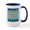 White/Navy Inside, variant on CafePress - Happy Easter Chicks Blue Large Mug - 15 oz Ceramic Large White Novelty Mug