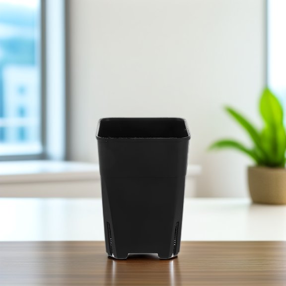 ETEREAUTY Set of 20 Black Plastic Decorative Flower Pots, and Firm for Indoor Gardening and Storage Solutions