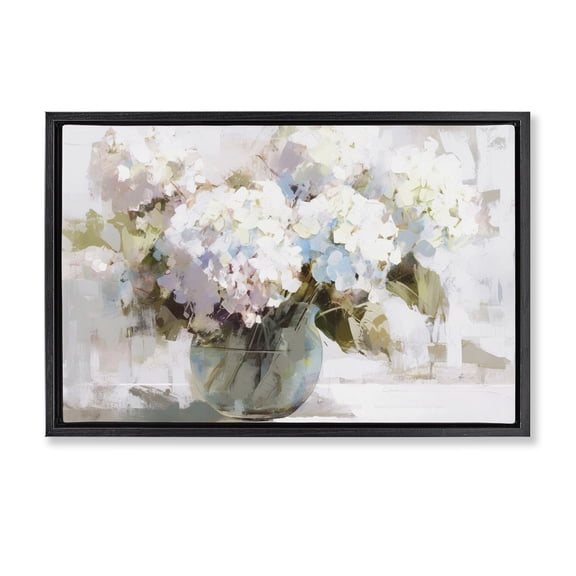 Stupell Industries Transitional Blushing Bride Garden Flowers Black Floating Frame Canvas Art, 25 x 17, by Tina LeCour