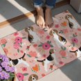 thumbnail image 4 of Pink Beagle and Flower Door Rugs,Washable Non Slip Door Mats Indoor,Decorative Door Mats,Entry Mat Indoor for Entrance,Bedroom,Kitchen,Bathroom,20"x32", 4 of 6