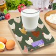 thumbnail image 7 of High Precision Digital Kitchen Scale Tempered Glass Food Scale Multifunction Scale Small Kitchen Appliances Cute Colorful Chickens Pattern, 7 of 7