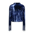thumbnail image 4 of Women's Disco Sequins Fringe Jacket Fashionable Casual Country Western Style Outerwear Trendy Party Wear, 4 of 7