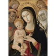 thumbnail image 3 of Matteo di Giovanni 18x24 Black Modern Framed Museum Art Print Titled - Madonna and Child with St. Catherine of Siena, Saint Anthony of Padua and Angels (ca. 1480), 3 of 5