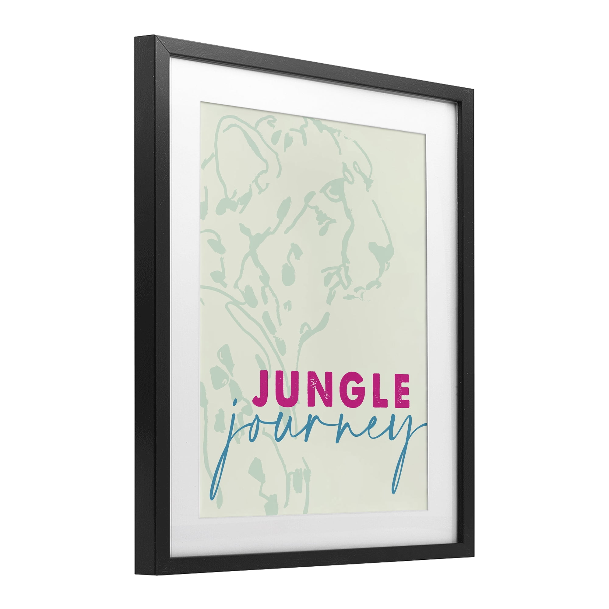 Stupell Industries Jungle Journey Cheetah Black Framed Print Under Glass, design by Lanie Loreth