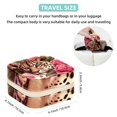 thumbnail image 5 of Rose Leopard Square Jewelry Box Organizer Display Case Necklace Bracelet Earring Holder Travel Portable Decorative Stand Storage Box for Rings Earrings Necklaces Bracelets - Girls Women Gift, 5 of 6