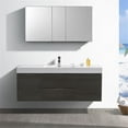 thumbnail image 4 of Fresca Valencia 60" Gray Oak Wall Hung Modern Bathroom Vanity w/ Medicine Cabinet, 4 of 5