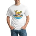 thumbnail image 3 of Graphic Tees Beach Summer Gildan Men's Short Sleeve T-Shirt 180g, 3 of 8
