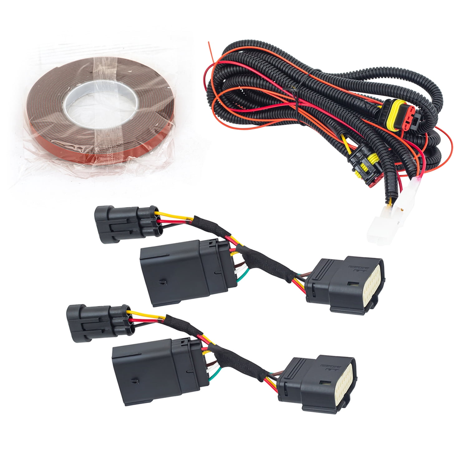 AMERICAN MODIFIED Pair Smoked Amber LED DRL w/Sequential Turn Signal Lights for 2024+ Ford F150 Tremor