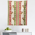 thumbnail image 1 of Christmas Tapestry, Chinese Style Lettering Merry Christmas Deer Pines Stars Border Lines, Fabric Wall Hanging Decor for Bedroom Living Room Dorm, 5 Sizes, Green Dark Coral White, by Ambesonne, 1 of 1