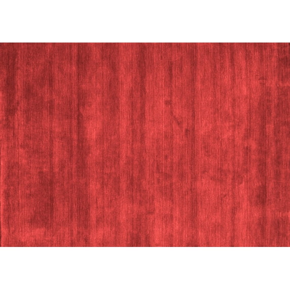 Ahgly Company Indoor Rectangle Abstract Red Contemporary Area Rugs, 5' x 7'