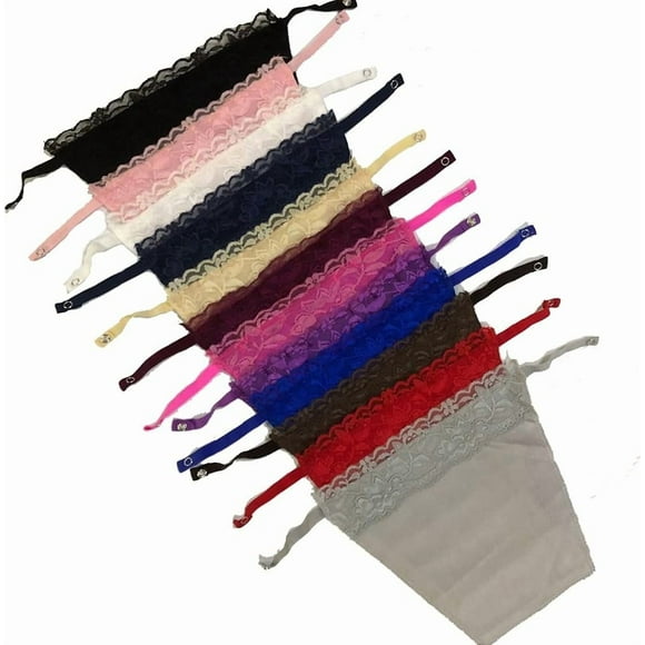 12 Pcs Débardeur en Dentelle à Clipser pour Femmes avec Insert de Soutien-Gorge