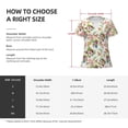 thumbnail image 4 of Uemuo Birds And Flowers Drawing Women's Deep V-Neck Low Cut Tops - Casual Loose Fit with Stainless Steel Loop, Soft, Breathable, Perfect for Office, Travel, and Daily Wear-Medium, 4 of 5