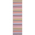thumbnail image 2 of Unique Loom Outdoor Striped Collection Area Rug - Lines (2' 7" x 10' Runner White/Ivory), 2 of 9
