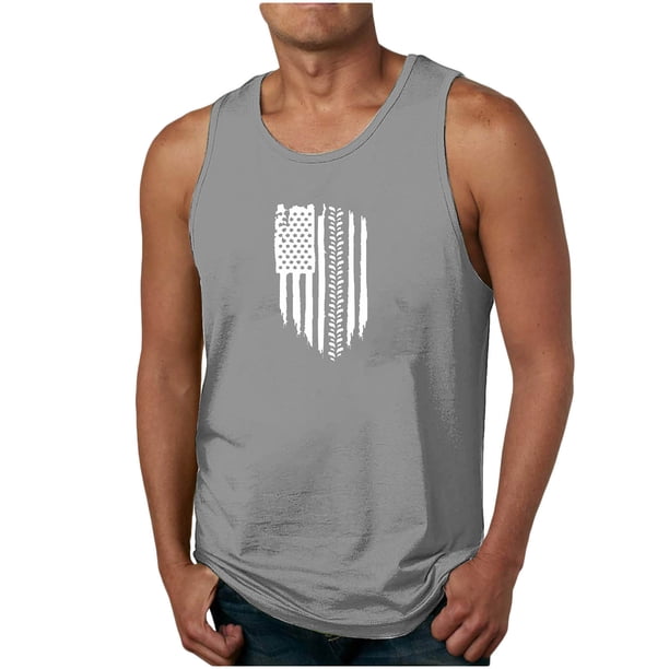 Tanques para Hombre de Verano Suelto Cuello Redondo de Algodón Poliéster Desgaste Casual, Camisa sin Mangas Deportivas de los Hombres para Diario Y Al Aire Libre