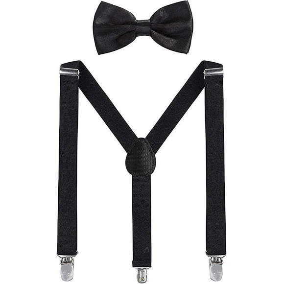 Ensemble de Noeud Papillon pour Hommes - Couleur Unie Élastique Y Design avec des Clips Forts Heilwiy Cadeau