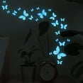thumbnail image 6 of Glow in The Dark Butterfly Wall Decals，Glowing Luminous Butterfly Wall Stickers Blue Removable self-Adhesive Butterfly Decals for Girls Bedroom Kids Baby Nursery Living Room Decoration, 6 of 9