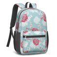 thumbnail image 2 of Pioneer Flower Floral Print Pattern 17" School Backpacks for Teens,Waterproof Oxford Fabric,S-Shape Padded Straps for School,Travel,Hiking,Camping, 2 of 5