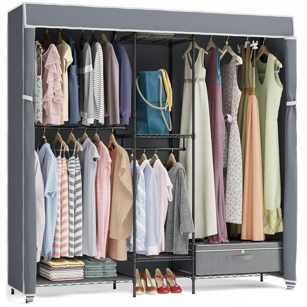 canvas covered clothing rack