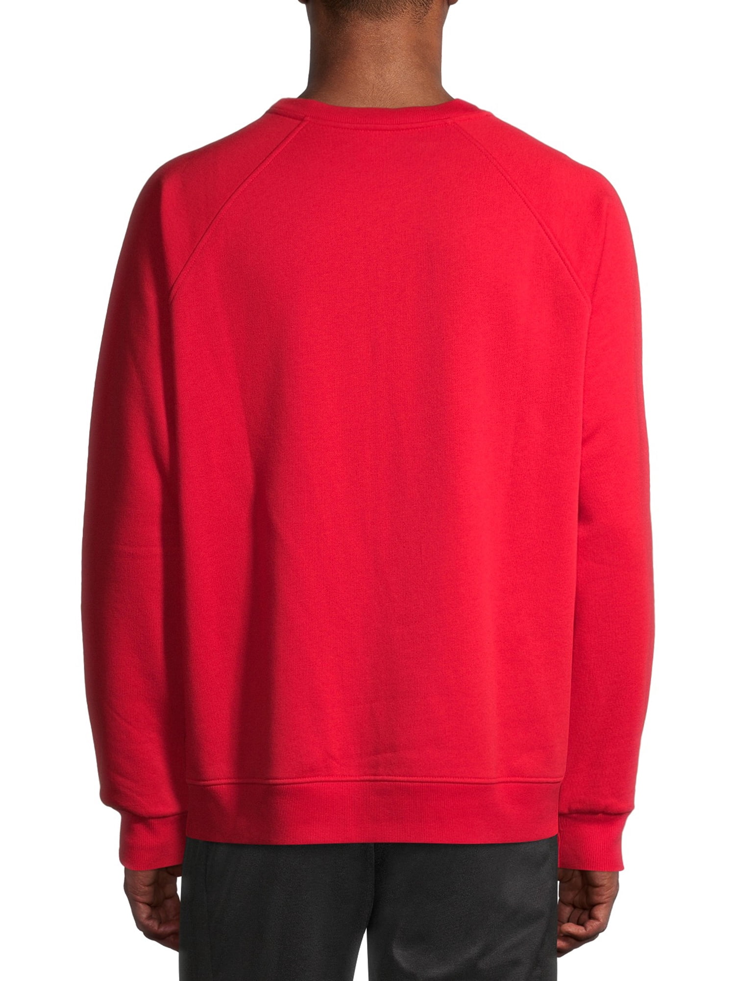 Athletic Works Men's Fleece Raglan Crew Sweatshirt, up to Size 2XL