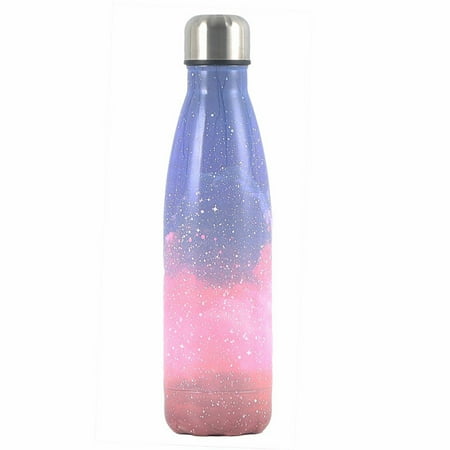 

Livesture New Starry Sky Galaxy Coke Bottle Stainless Steel Vacuum Flask Star powder 500ML