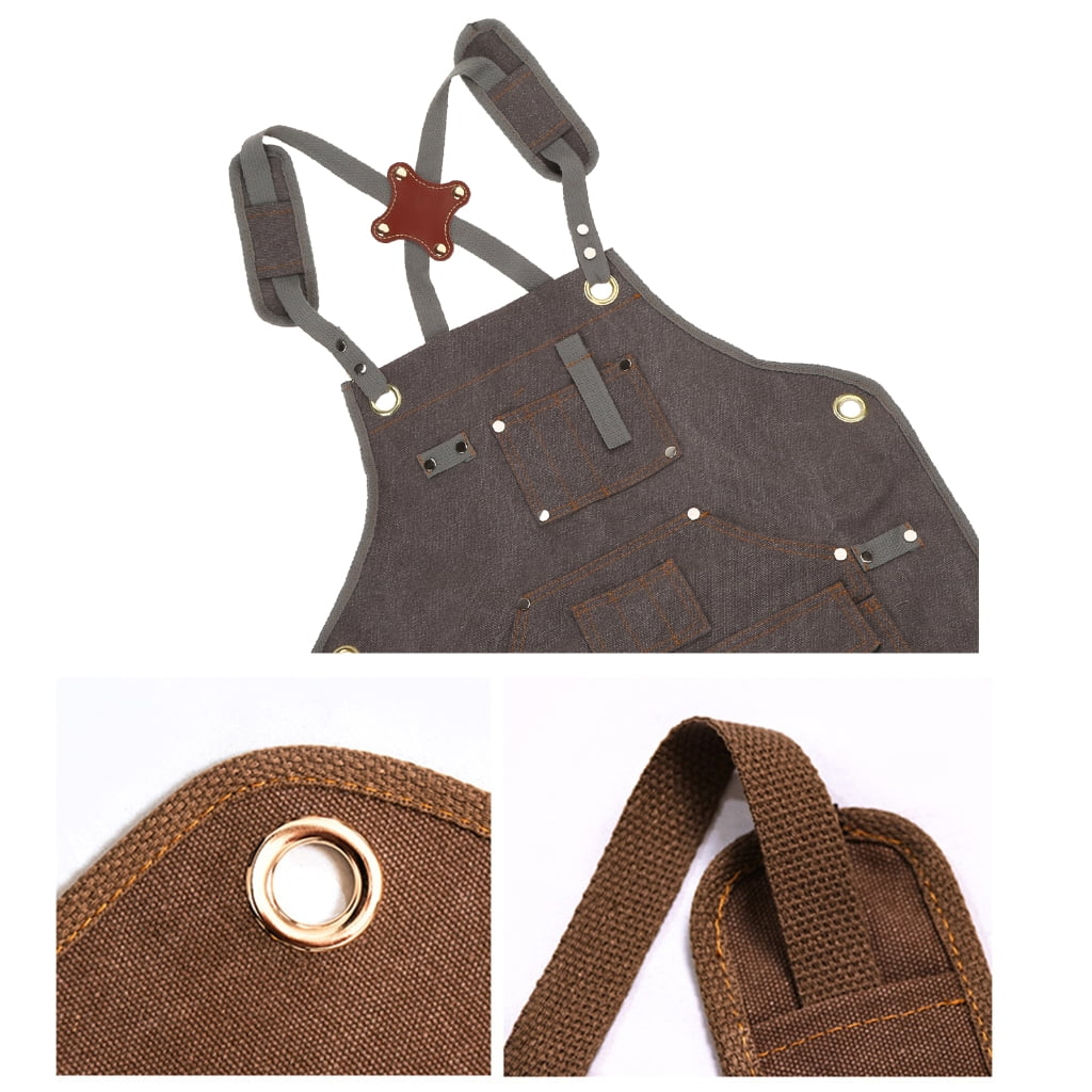 Jesscasday Children Thick Denims Apron with Pocket Jeans for Boy Girl Hair Stylists Baristas Coffee Shop Working Beautiful Salons