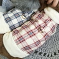 thumbnail image 3 of Tnobhg Pet Clothes Eye-catching Fashion Plaid Print Pet Vest Soft Comfortable Warm Winter Cat Dog Coat for Cold Weather, 3 of 8