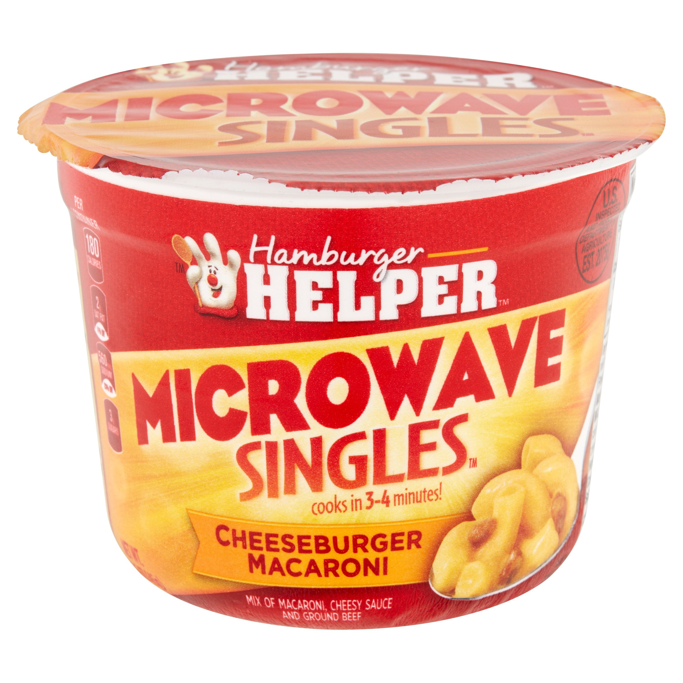 Hamburger Helper Microwaveable Singles, Cheeseburger Macaroni, 1.6