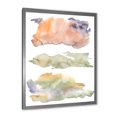 thumbnail image 2 of Designart 'Abstract Orange Blue and Beige Green Clouds' Modern Framed Art Print, 2 of 4