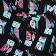 thumbnail image 4 of Defitshape Women's Long Sleeve Cotton Nightgown Summer Fall Cute Short Sleep Shirt Soft Pajama Nightshirt Lightweight Pjs Cartoon Sleepwear Patterned5 Black Owl Medium, 4 of 4