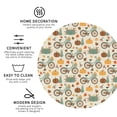 thumbnail image 4 of Disketp Bicycle And Pumpkins Funny Coasters,6 Pcs Leather Coasters with Holder, Perfect Housewarming Hostess Gifts,Protect Furniture from Water Marks Scratch and Damage,Round Shape, 4 of 7