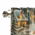 thumbnail image 5 of Christmas Kitchen Curtain 2 Panels Tiers Curtains 24 Inch Length, Snowman Snowflake Xmas Farmhouse Curtains Rod Pocket Curtains Window Drapes Treatment Window Cafe Curtains, 5 of 5