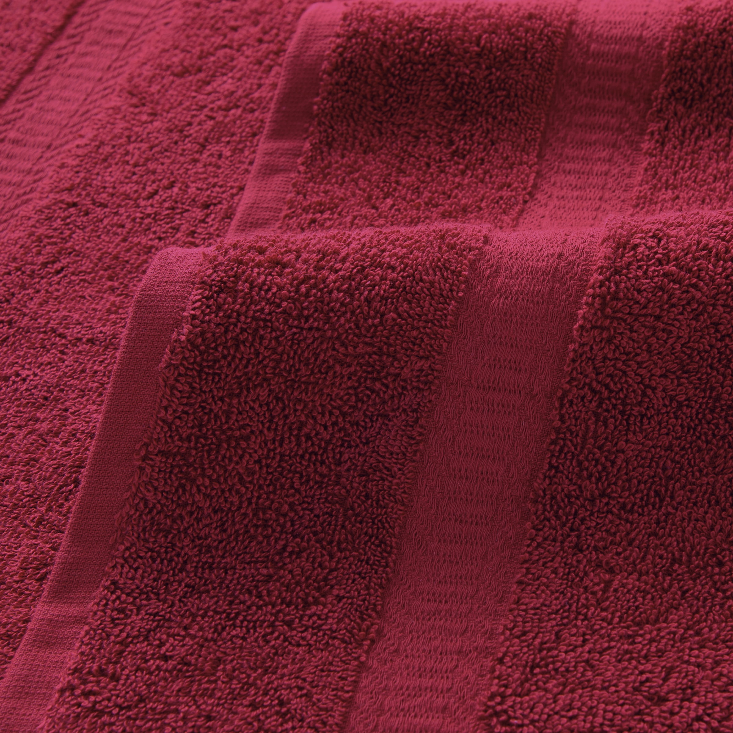 Arkwright Bulk Case of 24 Bath Towels, 25x52, 100% Heavy Cotton, Burgundy